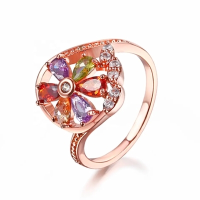 Garnet Morganite Peridot Crystal Zircon a placé l'anneau pendant de collier de boucle d'oreille