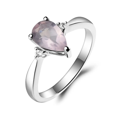 Bague de fiançailles mystique de Topaz Mystic Topaz Birthstone Month de nouvel arc-en-ciel de 925 Sterling Silver CZ