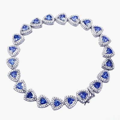 En gros pendant ovale de Tanzanite de coupe de 925 Sterling Silver Rose Gold Plated