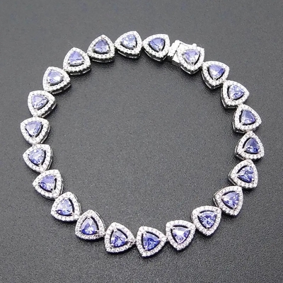 En gros pendant ovale de Tanzanite de coupe de 925 Sterling Silver Rose Gold Plated