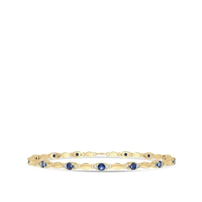 Classique de bracelet de 925 Sterling Silver Diamond Pear Sapphire pour des femmes de fille