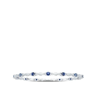 S925 à la mode Sterling Silver Natural Jewelry Sapphire CZ Ring Simple Design For Ladies