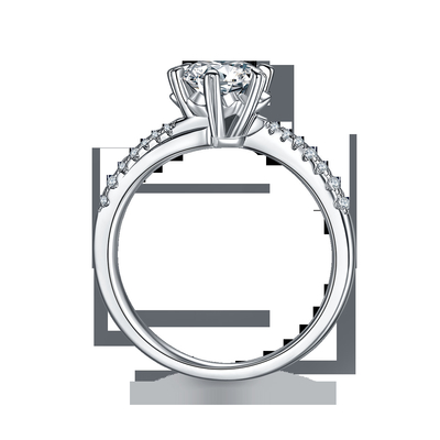 1.30CT les femmes blanches d'engagement de Moissanite et de Sapphire Platineve Diamonds Jewelry sonnent