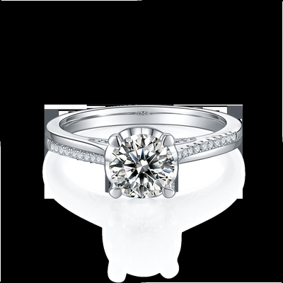 Anneaux faits sur commande minimalistes de Diamond Moissanite Engagement Rings Promise pour des femmes