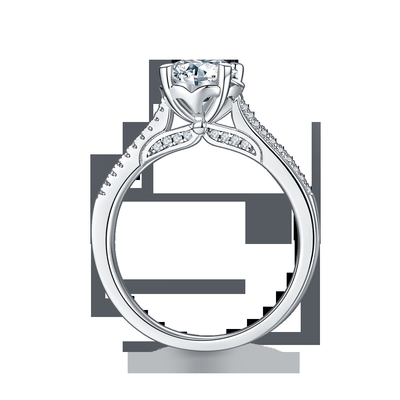 Anneaux faits sur commande minimalistes de Diamond Moissanite Engagement Rings Promise pour des femmes