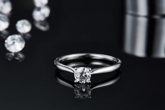 925 bagues de fiançailles de Sterling Silver Jewelry Diamond Moissanite promettent des anneaux pour des femmes
