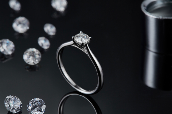 925 bagues de fiançailles de Sterling Silver Jewelry Diamond Moissanite promettent des anneaux pour des femmes