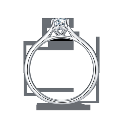 925 bagues de fiançailles de Sterling Silver Jewelry Diamond Moissanite promettent des anneaux pour des femmes