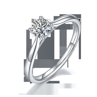 925 bagues de fiançailles de Sterling Silver Jewelry Diamond Moissanite promettent des anneaux pour des femmes