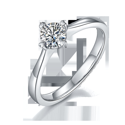 9K avec Madame minimaliste Ring de mosaïque de bijoux argentés de Moissanite