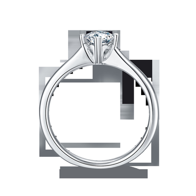 9K avec Madame minimaliste Ring de mosaïque de bijoux argentés de Moissanite