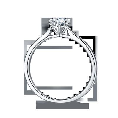 0.5ct forment l'anneau de Diamond Jewelry With Silver Women de laboratoire de Hexgonal