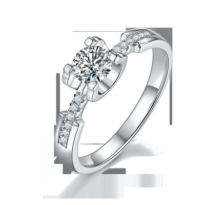 Moissanite blanc Diamond Minimalist Custom Sytle Wedding Ring For Women