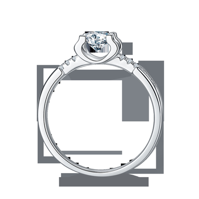Moissanite blanc Diamond Minimalist Custom Sytle Wedding Ring For Women