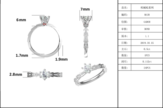 Moissanite blanc anneau unique de Sytle et de Sapphire Platineve Diamonds Jewelry Women