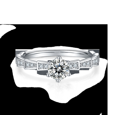 Moissanite blanc anneau unique de Sytle et de Sapphire Platineve Diamonds Jewelry Women
