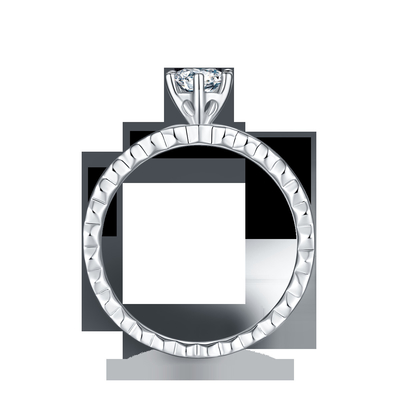 La conception l'engagement blanc de Moissanite de 1.16CTW Wavilion et de Sapphire Platineve Diamonds Jewelry pour des femmes sonnent