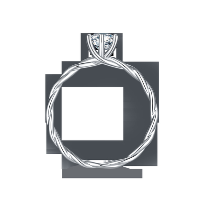 Les fiançailles de Moissanite pour l'or blanc d'alliance de Ring Set Diamonds And Sapphire de femmes pavent