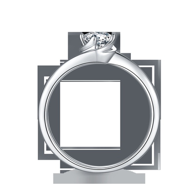 Le cru de Moissanite développé par laboratoire de carat de l'or blanc 14 a inspiré l'engagement Diamond Jewelry Ring de Moissanite