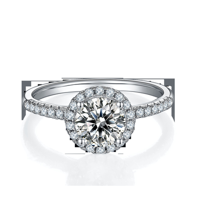 925 anneaux de Sterling Silver Jewelry Moissanite Engagement autour d'anneau savoureux formé de bande