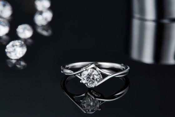 Carat Moissanite naturel Ring Gemstone Wedding Promise Engagement des femmes 3