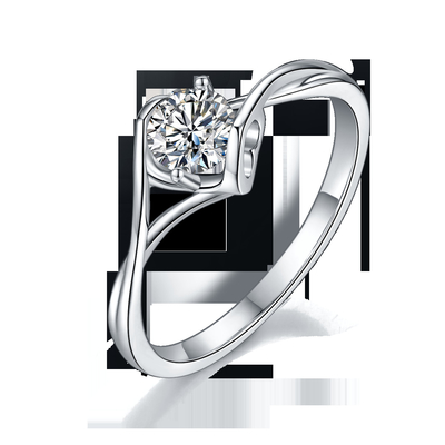 Carat Moissanite naturel Ring Gemstone Wedding Promise Engagement des femmes 3