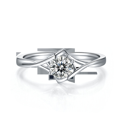 Carat Moissanite naturel Ring Gemstone Wedding Promise Engagement des femmes 3