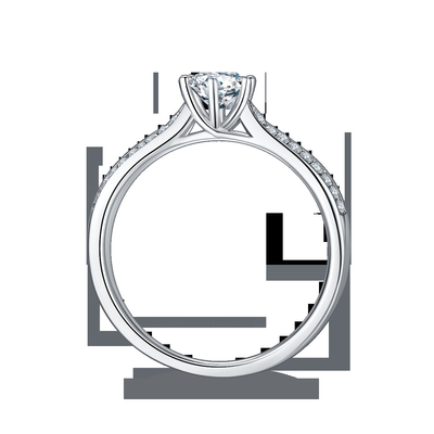 Le minimaliste conçoit des bijoux de l'or 9K, Moissanite 925 Ring Set argenté