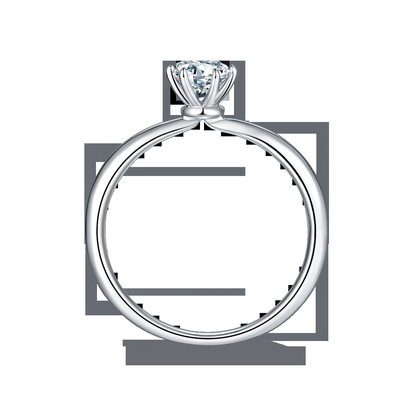 925 Sterling Silver Moissanite Diamond Rings pour épouser des fiançailles
