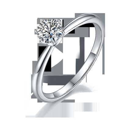 925 Sterling Silver Moissanite Diamond Rings pour épouser des fiançailles