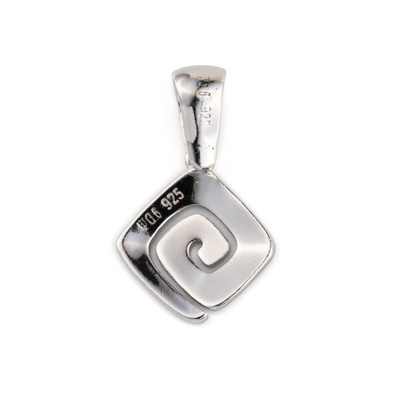 925 avec la clé de Sterling Silver Greek    Pendant créé d'Opal Cocktail de l'arc-en-ciel des femmes pendantes opales de spirale de méandre