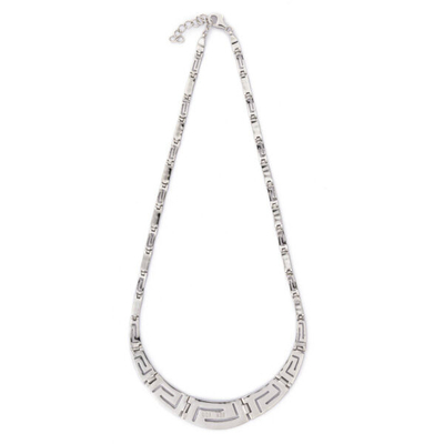 925 avec le modèle unique de Sterling Silver Greek conçoit le collier rond de méandre opale de Bule