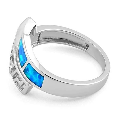 Anneau 925 d'Opal Sapphire Engagement Women de laboratoire de modèle d'Opal Greek avec Sterling Silver For Girls
