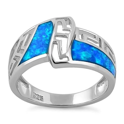 Anneau 925 d'Opal Sapphire Engagement Women de laboratoire de modèle d'Opal Greek avec Sterling Silver For Girls