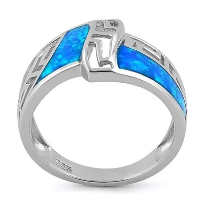 Anneau 925 d'Opal Sapphire Engagement Women de laboratoire de modèle d'Opal Greek avec Sterling Silver For Girls