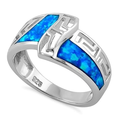 Anneau 925 d'Opal Sapphire Engagement Women de laboratoire de modèle d'Opal Greek avec Sterling Silver For Girls