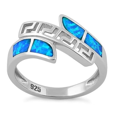 Anneau 925 d'Opal Sapphire Engagement Women de laboratoire de modèle d'Opal Greek avec Sterling Silver For Girls