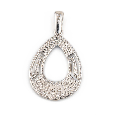 Méandre Opal Pendant With grec bleu naturel 925 Sterling Silver de fille