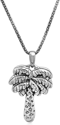 Le palmier de smoking d'EZ balancent charme 925 Sterling Silver Tree Pendant avec le zircon pour le pendant