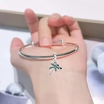 Chili Jewelry Coconut Palm Tree avec la plage de vacances de lunettes de soleil charment compatible avec Pandora Charms Bracelets