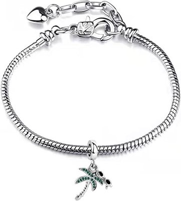 Chili Jewelry Coconut Palm Tree avec la plage de vacances de lunettes de soleil charment compatible avec Pandora Charms Bracelets