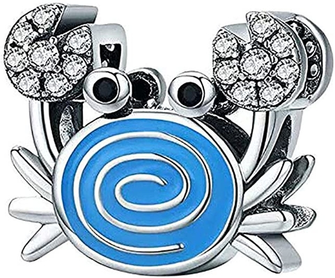 Queue de sirène et Shell Pearl Charm bleues 925 Sterling Silver Ocean Charm Beads pour le bracelet et le collier