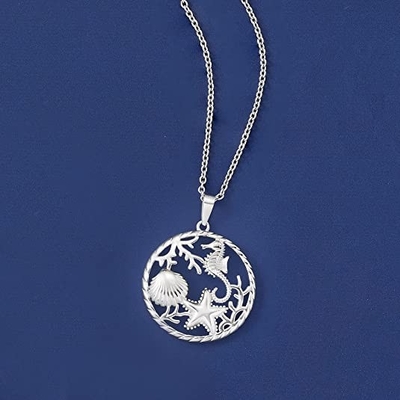 Collier pendant de Ross-Simons Sterling Sea Life Bead Charms pour des femmes