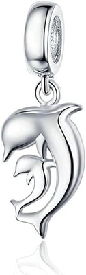 La sirène de charme de tortue de charme d'argent du pendant 925 de perles perle Shell Charm Lucky Sea Turtle pour balancer pour des bracelets
