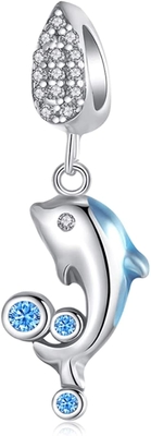 La sirène de charme de tortue de charme d'argent du pendant 925 de perles perle Shell Charm Lucky Sea Turtle pour balancer pour des bracelets