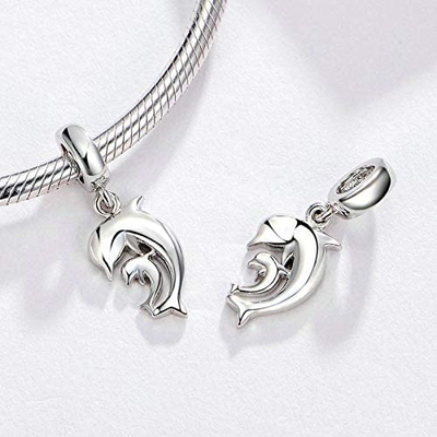 La sirène de charme de tortue de charme d'argent du pendant 925 de perles perle Shell Charm Lucky Sea Turtle pour balancer pour des bracelets