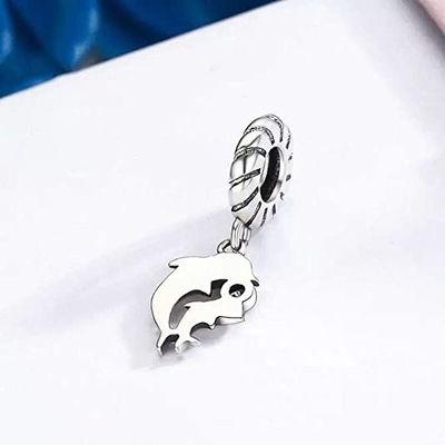 La sirène de charme de tortue de charme d'argent du pendant 925 de perles perle Shell Charm Lucky Sea Turtle pour balancer pour des bracelets