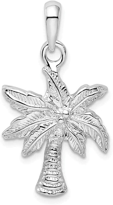 Nautique pavez la chaîne de cheville pendante de plage de la CZ de zircon de vacances de collier tropical de palmier pour des femmes l'or 14K que jaune Plat