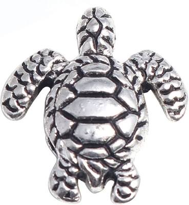 la perle argentée de beau pendant antique de la tortue 160pcs charme le bracelet original convenable 9x7mm