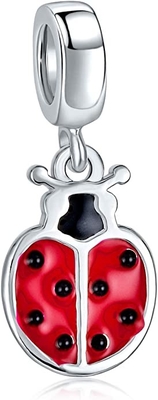 Personnalisez les perles rouges de charme de Lucky Ladybug Insect Gardener Dangle pour des années de l'adolescence de femmes